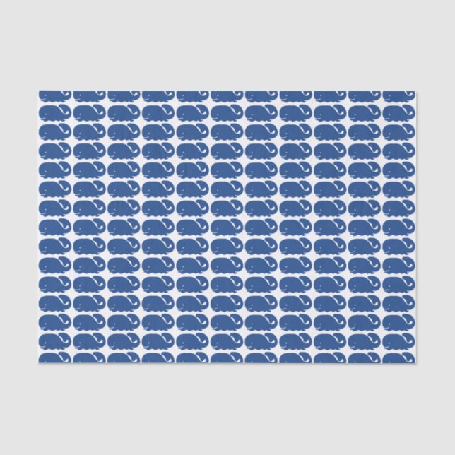 Papel De Seda Fundo Branco Azul-Pré-Penteado (Frente )