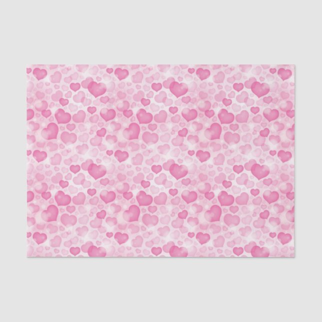 Papel De Seda Fundo com corações (Frente )