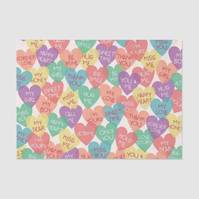 Papel De Seda Fundo da forma do amor (Frente )