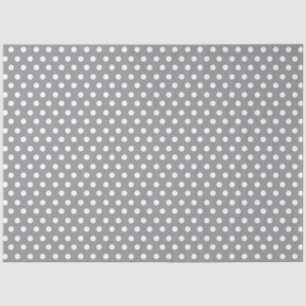 Papel De Seda Fundo das Cinzas de Pastel com Bolinhas brancas