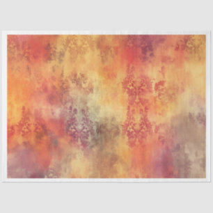 Papel De Seda Fundo de Damasco de outono