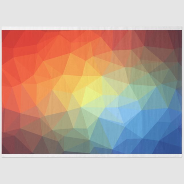 Papel De Seda Fundo de Decoupage Geométrica Colorida  (Frente )
