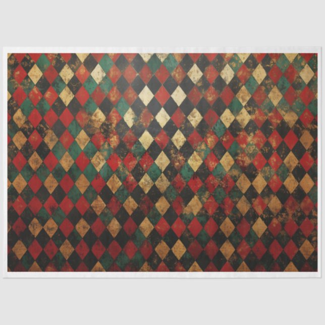 Papel De Seda Fundo de Harliquin de Natal (Frente )