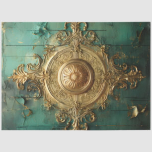 Papel De Seda Fundo de turquesa de retro faux