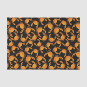 Papel De Seda Fundo do Caranguejo Laranja