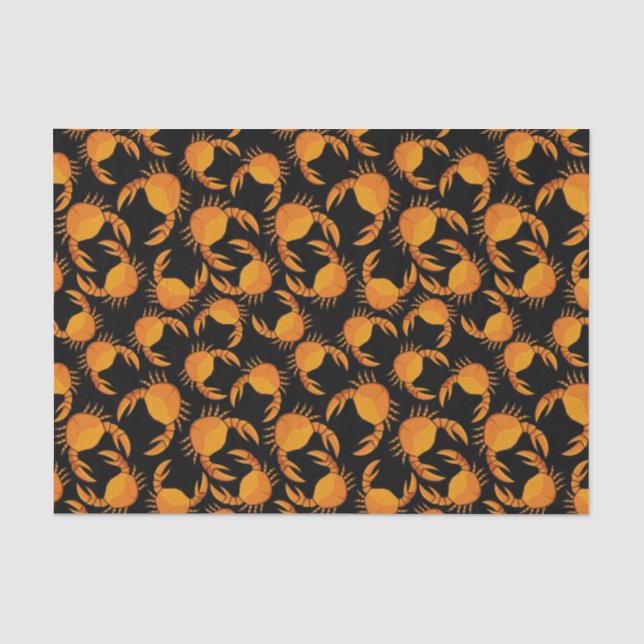 Papel De Seda Fundo do Caranguejo Laranja (Frente )