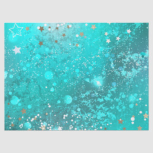 Papel De Seda Fundo do Mint Turquoise Foil