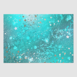 Papel De Seda Fundo do Mint Turquoise Foil