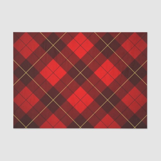 Papel De Seda Fundo do tartan de Wallace (Frente )