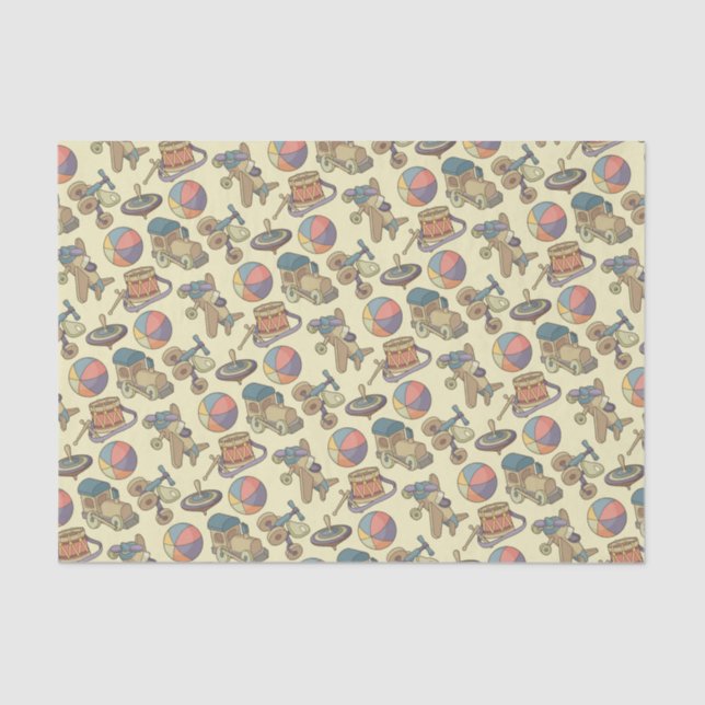 Papel De Seda Fundo dos Ícones dos Brinquedos (Frente )