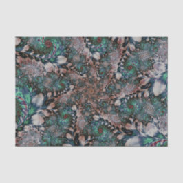 Papel De Seda Fundo Fratural Verde de abstrato Mint 35