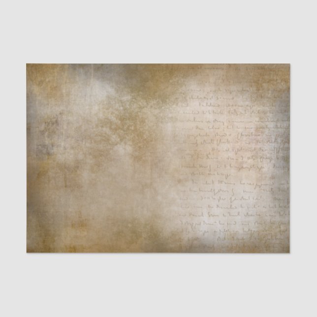 Papel De Seda Fundo Grunge Dourado com Letra (Frente )