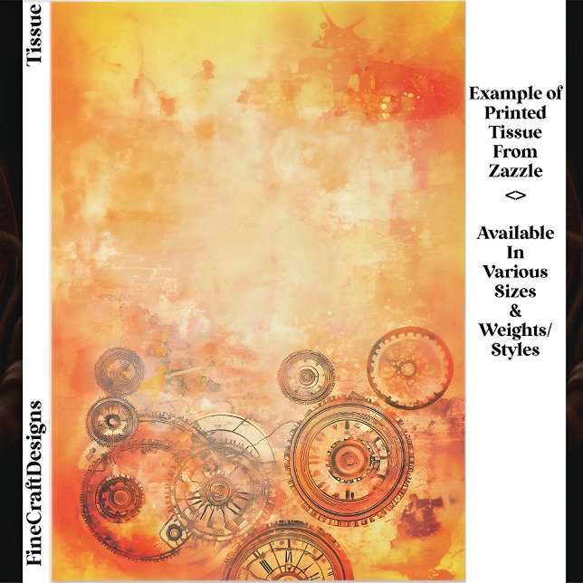 Papel De Seda Fundo, Laranja, Dourado, Vermelho ED6FS Decoupage (Criador carregado)