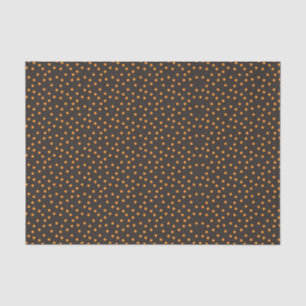 Papel De Seda Fundo Preto da Bolinhas Laranja Retrospectiva do H
