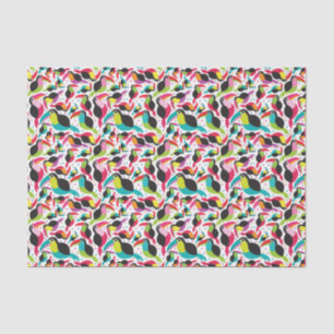 Papel De Seda fundo toucan exótico do pássaro de Brasil