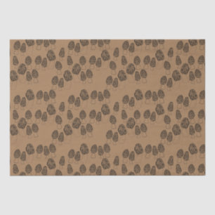 Papel De Seda Fungi Morel Mushroom Dom de Padrão