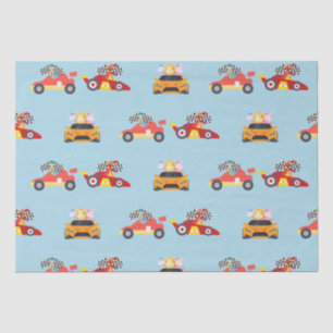 Papel De Seda Funny Dinosaur, aniversário de criança de carro de