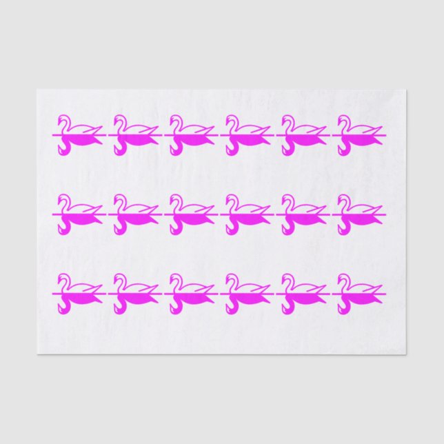 Papel De Seda Fuschia Swans (Frente )