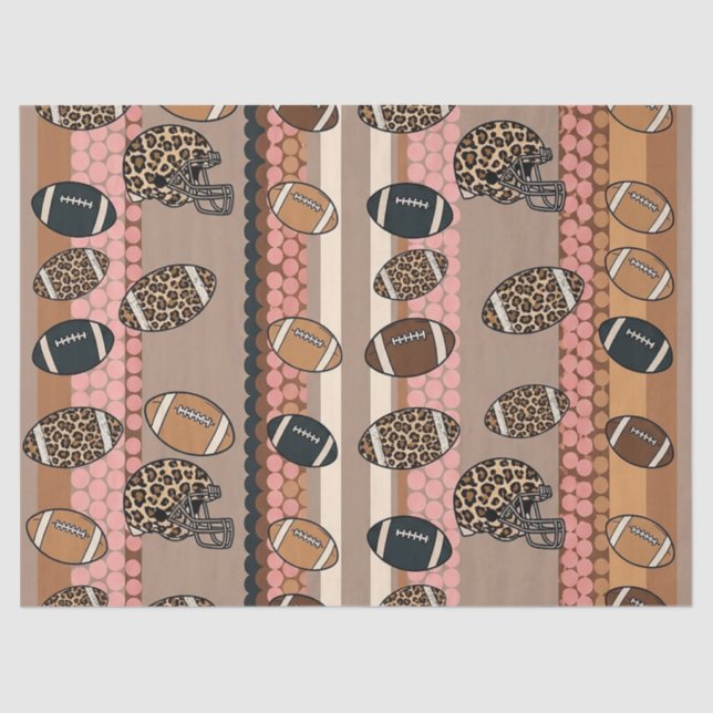 Papel De Seda Fútbol Coquette Arco Leopard (3) (Frente )