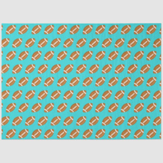 Papel De Seda Futebol Americano sobre Turquoise Blue