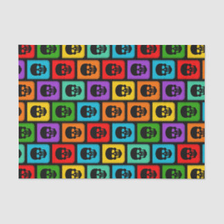 Papel De Seda Gaivota Colorida Crânio de Halloween Tecido de Pre