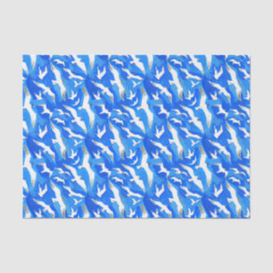Papel De Seda Gaivotas voadoras em azul-céu