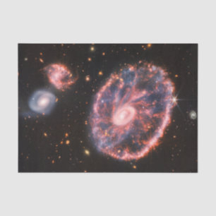 Papel De Seda Galáxia do Círculo Cartwheel, Telescópio Espacial