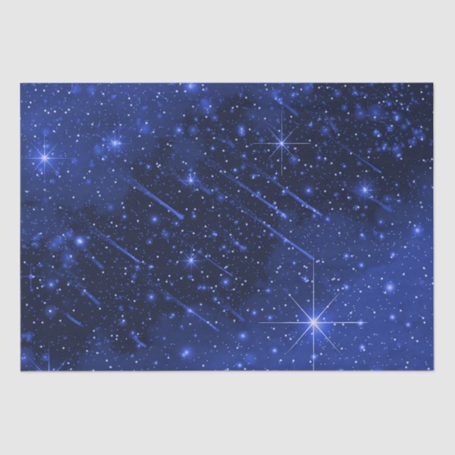Papel De Seda Galáxia Estrela em Azul (Frente )