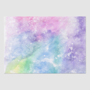 Papel De Seda Galáxia Pastel Watercolor