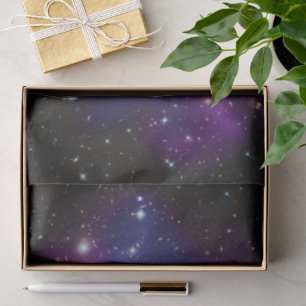 Papel De Seda Galáxia Roxa Celestial