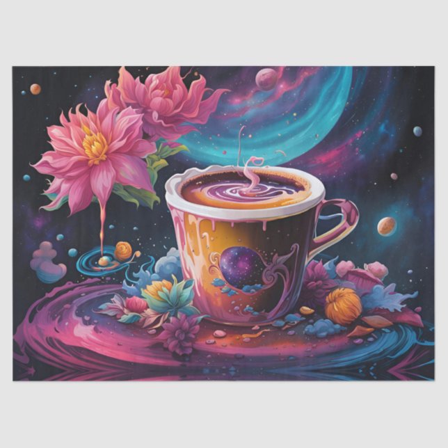 Papel De Seda Galaxy Garden Coffee Art (Frente )