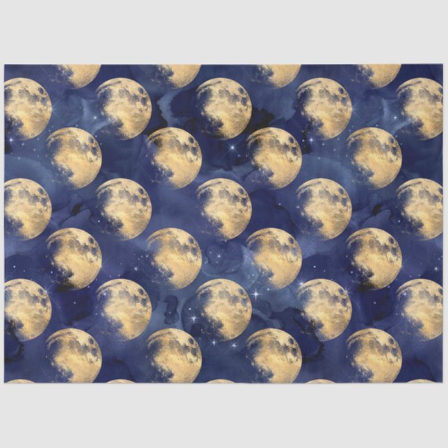 Papel De Seda Galaxy Moon Series Design 10 (Frente )