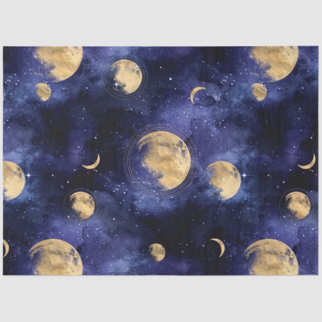 Papel De Seda Galaxy Moon Series Design 6 (Frente )