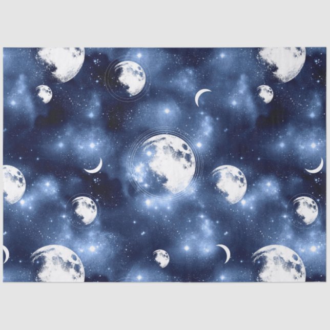 Papel De Seda Galaxy Moon Series Design 7 (Frente )
