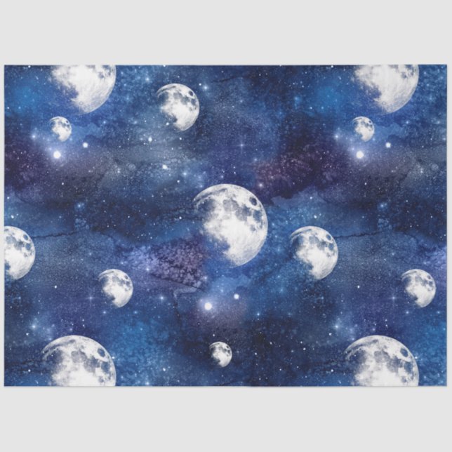 Papel De Seda Galaxy Moon Series Design 8 (Frente )