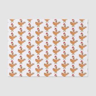 Papel De Seda Galinha com ovos na caricatura da placa