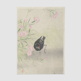 Papel De Seda Galinha-d'água em Planta em Flor por Ohara Koson