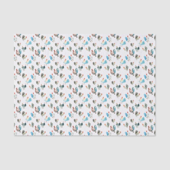 Papel De Seda Galinha Lover Country Hens (Frente )