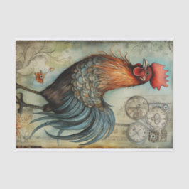 Papel De Seda Galinha Rooster Arte Vintage Decoupage Ephemera