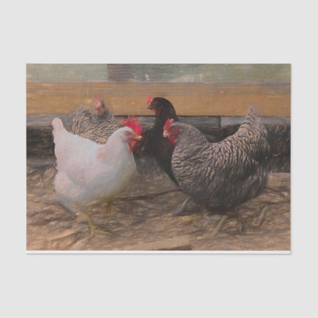 Papel De Seda Galinha Vintage Country Barnyard (Frente )