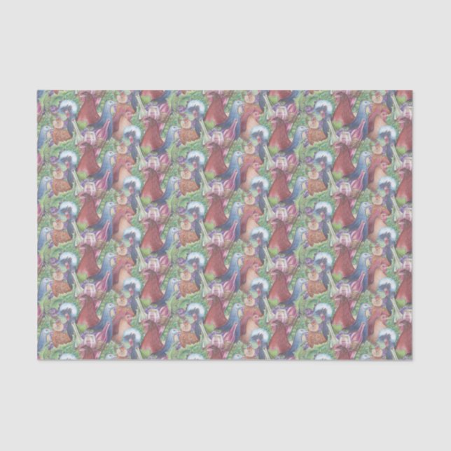 Papel De Seda Galinhas e Vinhos (Frente )