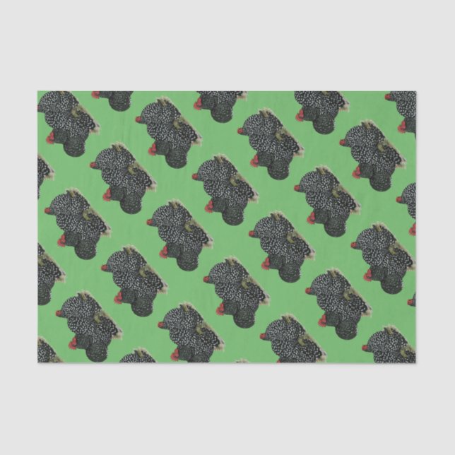 Papel De Seda Galinhas Mottled Cochin (Frente )