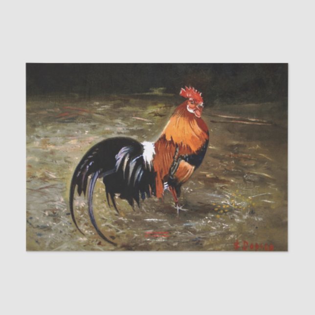 Papel De Seda Gallo/Galo/Rooster (Frente )