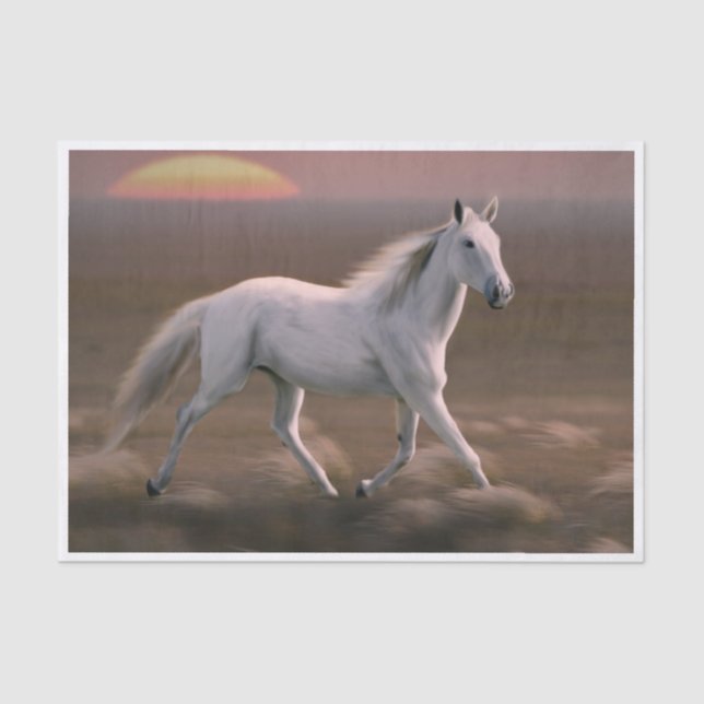 Papel De Seda Galloping White Horse (Frente )