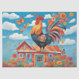 Papel De Seda Galo Quimsical Farmhouse