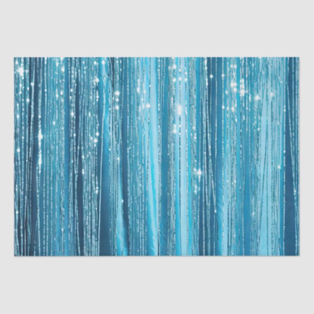 Papel De Seda Gam Aqua Sparkle Stripes (Frente )