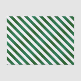 Papel De Seda Gamas de Diagonal Verde e Branco