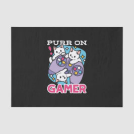 Papel De Seda Gamer Design - Purr On Gamer Joystick Art