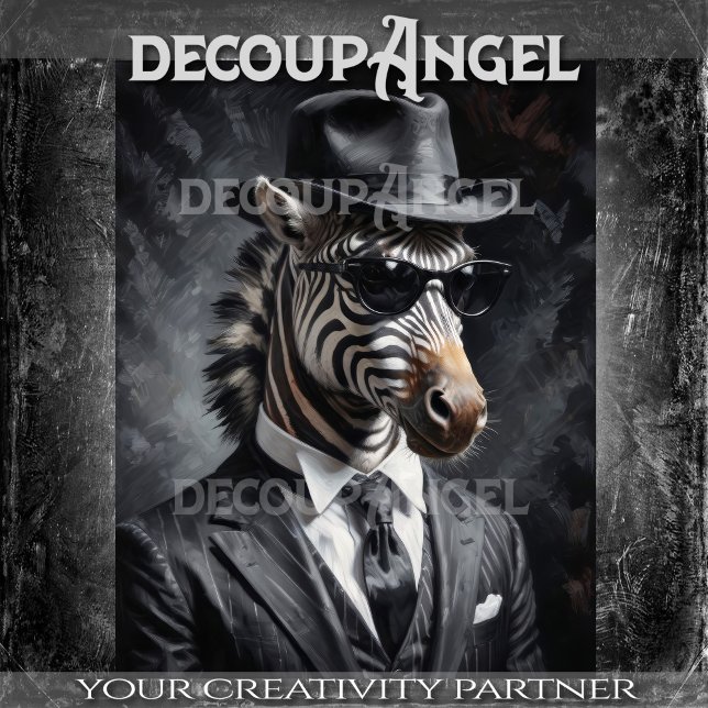 Papel De Seda Gangster Zebra #1 Decoupage (Criador carregado)