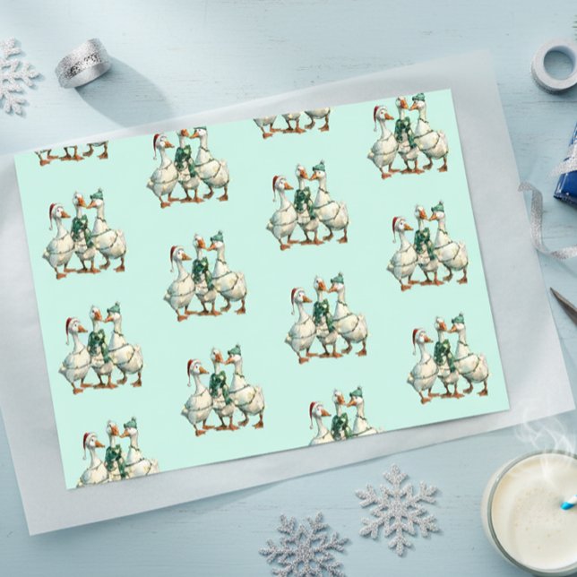 Papel De Seda Ganso de Natal Silvestre Férias Alegre (Criador carregado)
